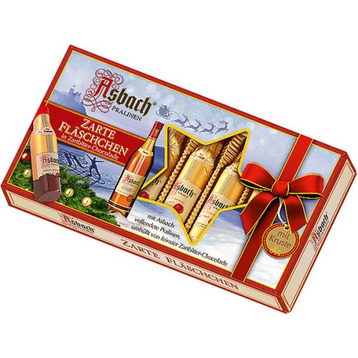 Asbach Karácsonyi Borpárlattal töltött Étcsokoládé „üvegek” kicsi 100g